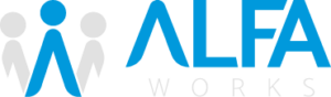 Alfa works vertical logo